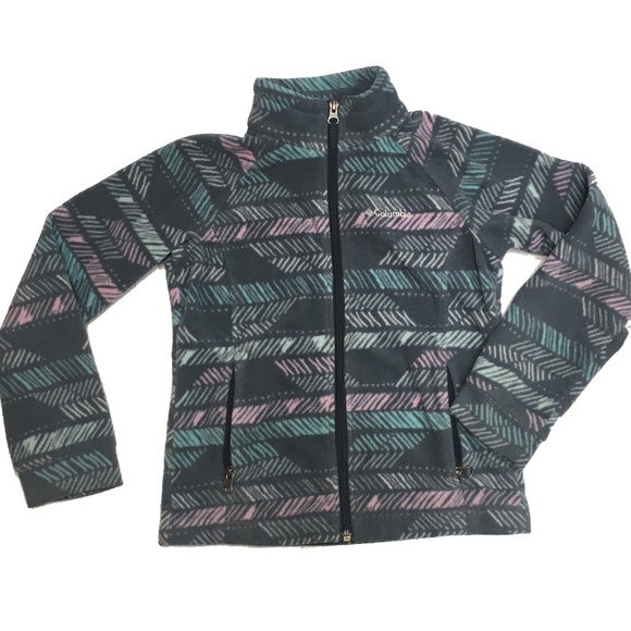 Columbia Kids Printed Fleece Zip up Sweater - Picture 1 of 8